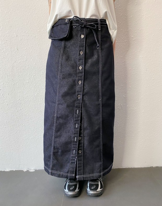Denim Maxi Skirt #250426